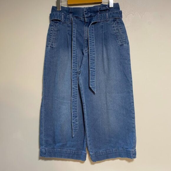Pilcro and the Letterpress Denim Culottes Women's Wide-leg Cropped Size 4 - Picture 2 of 8